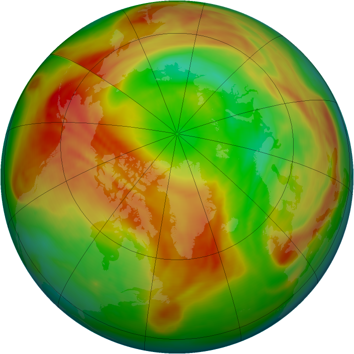 Arctic ozone map for 26 March 2007